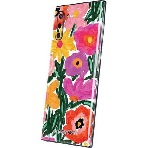 Bouffants and Broken Hearts Painterly Garden Galaxy Note 10 Skin